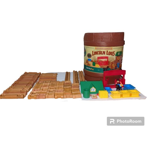 Toys Knex Lincoln Logs 124 Pieces Redfield Ranch Town Play Set Toy